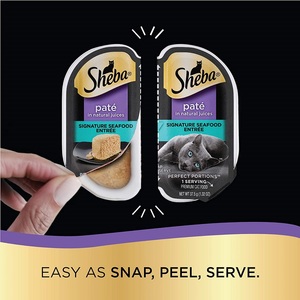 美国原产希宝Sheba餐盒主食罐 一分为二进口天然猫罐无谷罐头75g