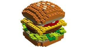 【成品】lego 乐高积木 食物 burger 汉堡包 麦当劳快餐 253-8