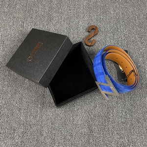 法国泽利zilli 105码 银色双z扣磨砂质感鳄鱼皮腰带皮带 可裁剪