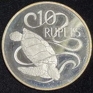 塞舌尔 1974年 10卢比 28克海龟银币 保真 实物图