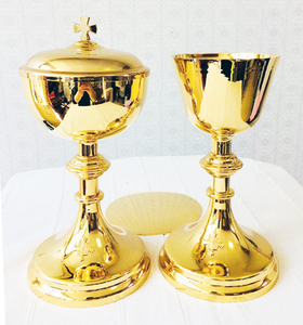 天主教圣物 礼仪用品 教堂用品铜镀金 圣杯圣爵 福传价 20cm