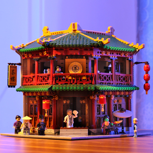 乐高积木城市街景建筑系列中国风中华街房子成年高难度拼装模型