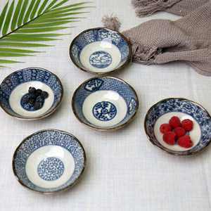 日本酱油碟醋碟子家用创意日式陶瓷和风青花瓷松竹梅小碟定食餐具