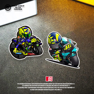 创意卡通赛车手46号罗西摩托款反光车贴汽车摩托电动车防水贴纸
