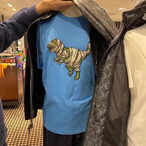 00海格体育淘宝欧洲站夏季coach同款t恤男半袖衫小恐龙短袖情侣款