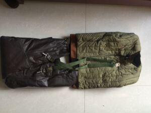 退役库存全新59式冬季蚕丝保暖山羊皮飞行服摩友骑士冬季保暖皮服