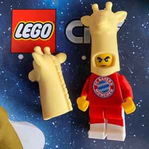 乐高lego 抽抽乐 长颈鹿 人仔 头套 头盔71023 素色9733626c 帽子