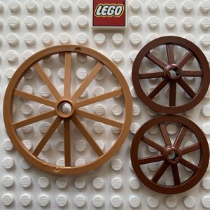 乐高lego 马车轮子 33212轱辘 33211推车轮4489稀有 炮架4489配件