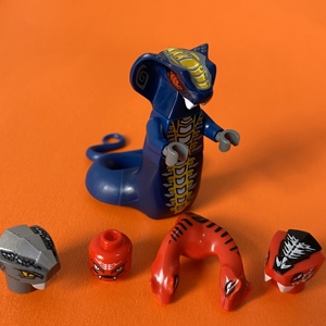 lego乐高 幻影忍者 人仔 蛇怪 毒牙 njo049 红蛇怪身体 表情 头部