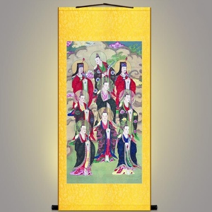 九曜北斗九座星辰神像画北斗七星左辅右弼画像道场水陆画卷轴画