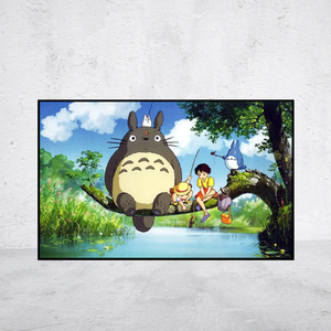 动漫5d钻石画龙猫可爱钓鱼方圆钻满贴十字绣满绣精准印花包邮