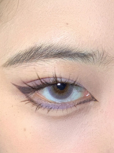 紫色鸢尾 全包小野猫眼妆 flortte眼线胶笔16低饱和仙女雾紫色
