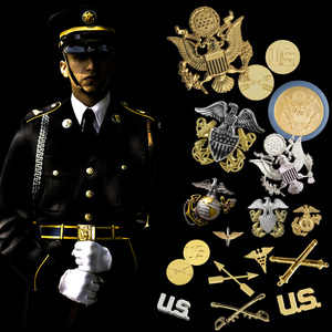 美国兵种领花帽徽军迷金属徽章陆战队领徽礼服肩章技能章勋章奖章