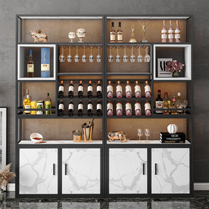 轻奢酒架酒柜落地现代简约餐厅酒吧客厅葡萄酒收纳架子红酒展示柜