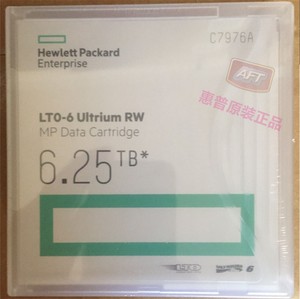 惠普原装Hpe LTO-6 Ultrium（傲群）6.25TB MP RW 磁带  C7976A