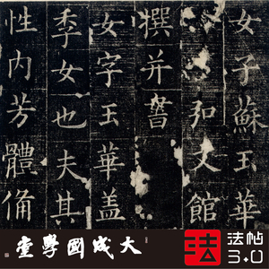 欧阳询女子苏玉华墓志 真正1:1超清复制欧体楷书字帖书法挂画2021