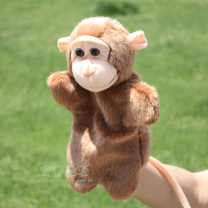 小猴子手偶儿童讲故事手套玩偶 大号毛绒动物玩具早教 讲故事道具