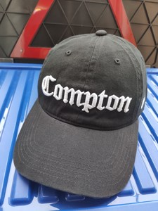 软顶弯檐鸭舌棒球帽 康普顿 compton 附赠突袭者raiders吊坠 棉