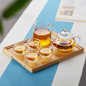 美斯尼 茶具套装玻璃功夫茶具 居家用整套茶具 七件套