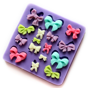 妮可 迷你硅胶模具 各种蝴蝶结可做翻糖软陶粘土滴胶模具