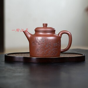 一陶江壶名家宜兴紫砂壶国工周云龙手工制作文革紫泥剑流德中刻绘