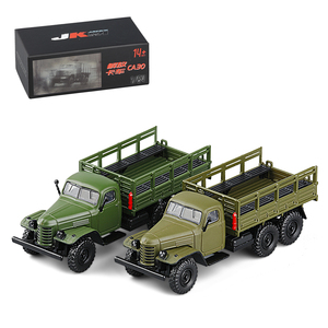 JKM 1:64 解放卡车CA30军事模型合金仿真汽车模型收藏摆件玩具车