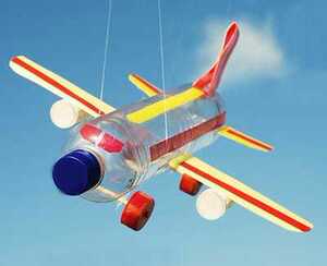 ododo淘宝塑料瓶子飞机模型 旧物利用手工diy 废物利用小手工 幼儿