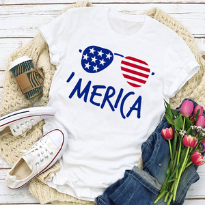 American Flag Tshirt 美国国旗条纹系列印花T恤男女情侣短袖衣服