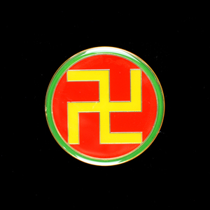 黄铜8cm无logo配双面胶太极八卦黄色万字墙贴1人付款13