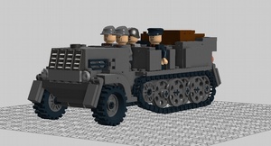 lego/乐高/moc/二战/德国 sdkfz 7 半履带式装甲车/积木图纸/lxf
