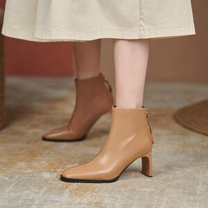 红科女鞋官方旗艦店刺玫瑰正品短靴春款2022奥古斯都新款百搭时尚