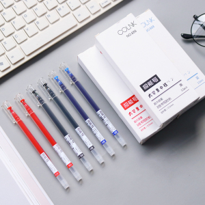 colnk柯林中性笔日系简约无印风大容量黑色水笔办公学生用0.5mm