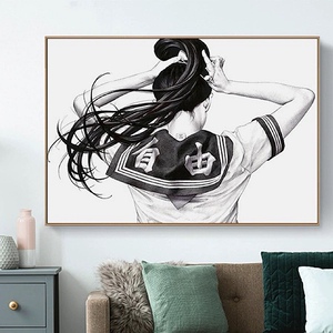 平成圣母大友昇平纹身个性少女战士工业风装饰挂画客厅沙发背景墙