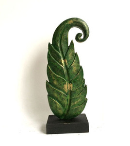 新品特惠包邮东南亚家居装饰客厅餐厅树叶图腾木雕摆件结婚礼品