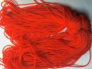红色尼龙线吊牌线绳商标线吊卡绳橘红尼龙线4针线小流苏线钩包线