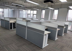 木皇品牌屏风办公桌二手拐角工位桌 l形90°屏风隔断桌员工桌子