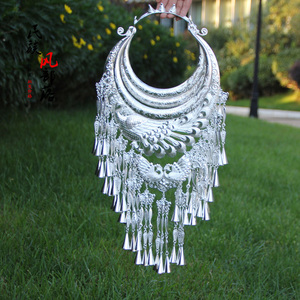 新款原创云南民族风特色大孔雀凤凰项圈复古项链新款彝族舞蹈饰品