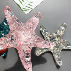 大号水晶色海星树脂冰箱贴创意海洋风家居厨房小装饰品立体磁性贴