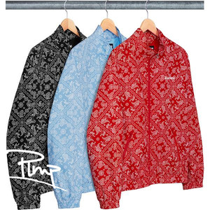 【plmp】supreme bandana track jacket腰果花 夹克 拉链外套18ss
