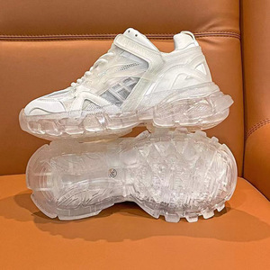 原宿ins夏巴黎三代水晶透明果冻底老爹鞋女单网红厚底休闲运动鞋