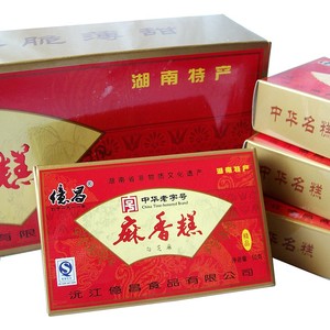 湖南特产 亿昌 億昌麻香糕400克盒装 白芝麻黑芝麻糕点 点心零食