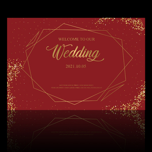 红金色亮片几何婚礼求婚订婚宴生日派对led大屏幕喷绘背景psd素材