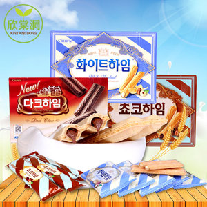 韩国进口零食 克丽安克拉奥奶油巧克力味榛子瓦夹心威化饼干142g
