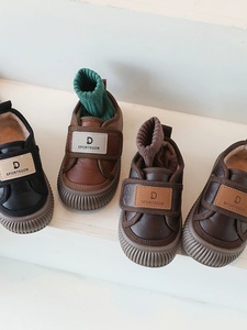 韩版儿童冬季新款加绒保暖宝宝棉鞋小童软底休闲皮鞋男女童板鞋潮
