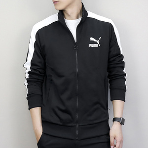 彪马外套男2019春季新款复古开衫t7立领针织运动服休闲夹克577595