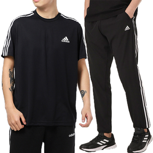 adidas阿迪达斯运动套装男2021春秋新款跑步运动服男士时尚休闲装