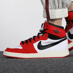 nike air jordan aj1 耐克男鞋芝加哥黑白红高帮篮球鞋da9089-100