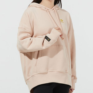 阿迪卫衣三叶草外套女装2022春季新款女士运动服连帽套头衫运动衣