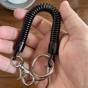 弹力绳伸缩绳钥匙链手机防丢弹簧绳长链塑料腰挂创意拉绳钥匙扣圈