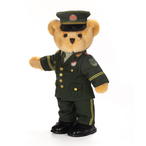 【熊之家形象熊】武警常服兵哥哥小熊公仔玩偶高档结婚生日礼物